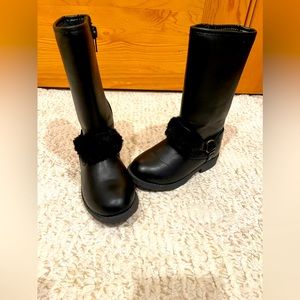 Carters Black Toddler Girls Size 8 Mid-Calf Riding Boots